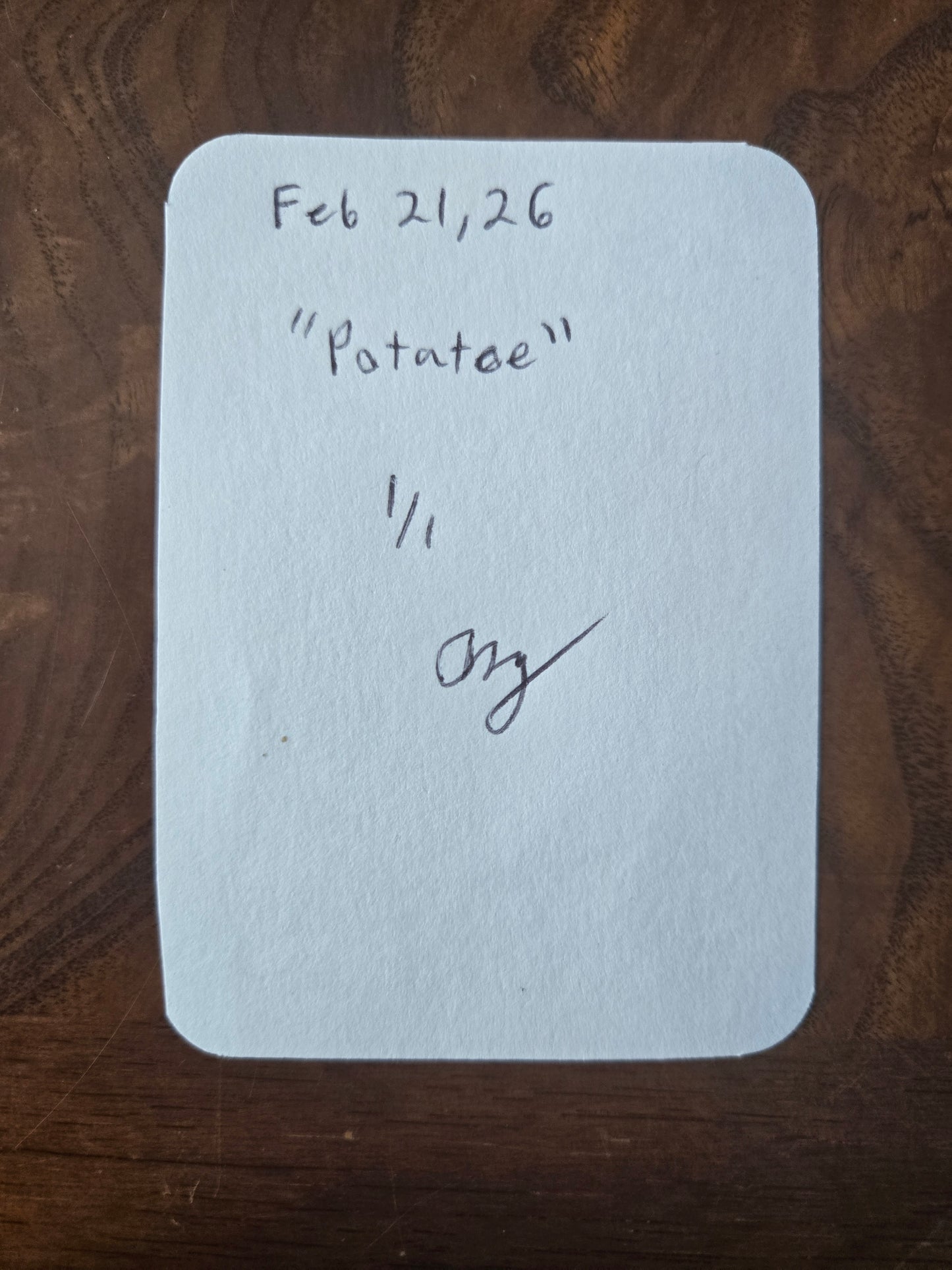 "Potatoe" Original Art Card